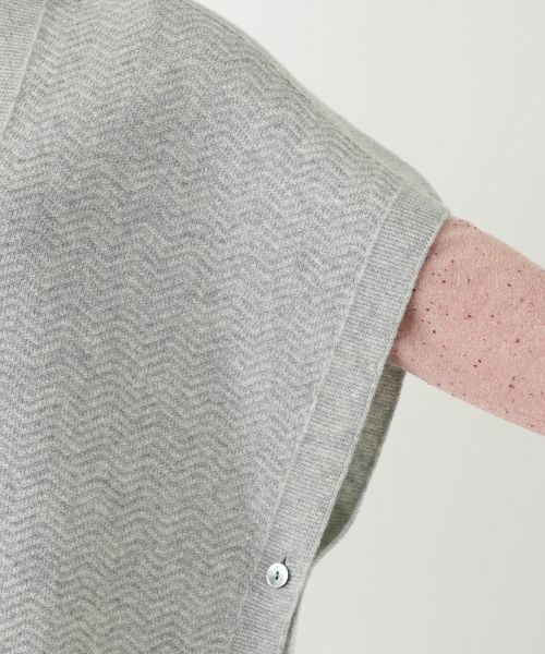 Leilian / レリアン テーラードジャケット | 幾何柄ニットケープ【Leilian WHITE LABEL】 | 詳細20