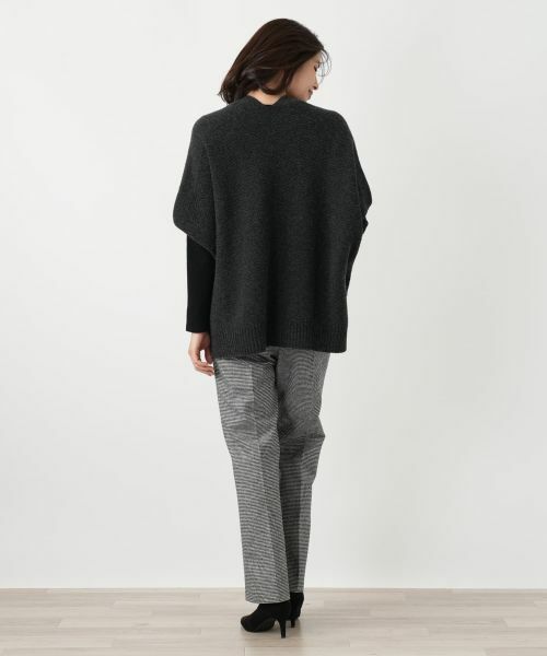 Leilian / レリアン テーラードジャケット | 幾何柄ニットケープ【Leilian WHITE LABEL】 | 詳細7