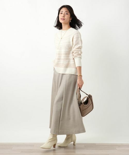 Leilian / レリアン ニット・セーター | フェアアイル柄ニットプルオーバー【Leilian WHITE LABEL】 | 詳細10