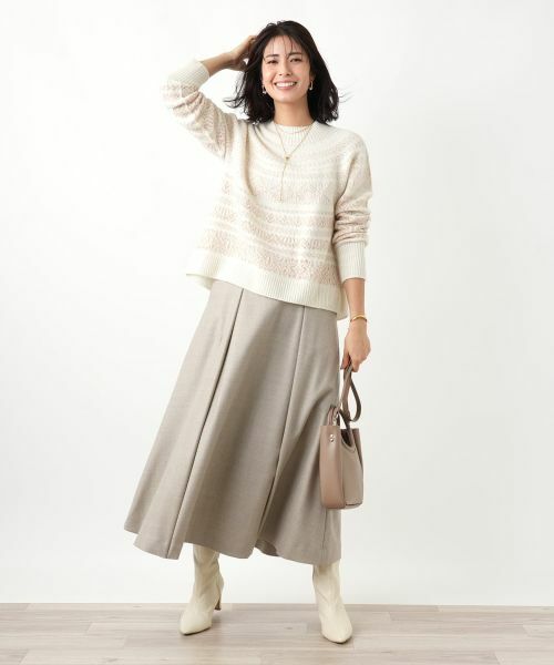 Leilian / レリアン ニット・セーター | フェアアイル柄ニットプルオーバー【Leilian WHITE LABEL】 | 詳細11