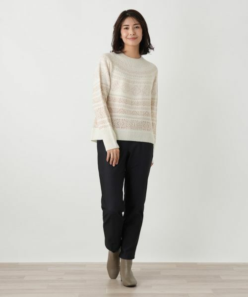 Leilian / レリアン ニット・セーター | フェアアイル柄ニットプルオーバー【Leilian WHITE LABEL】 | 詳細14