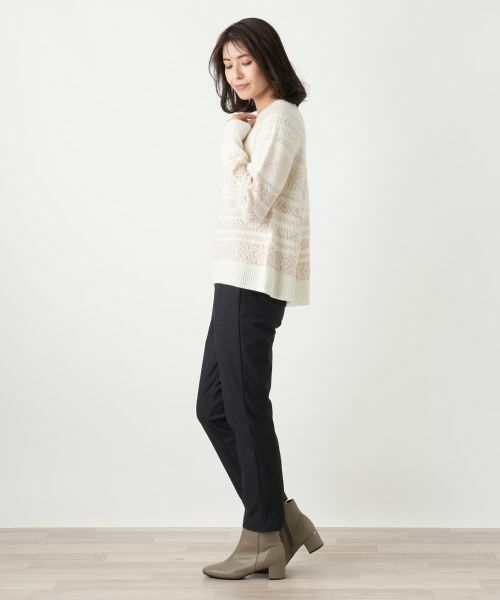 Leilian / レリアン ニット・セーター | フェアアイル柄ニットプルオーバー【Leilian WHITE LABEL】 | 詳細15