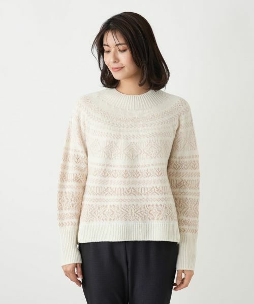 Leilian / レリアン ニット・セーター | フェアアイル柄ニットプルオーバー【Leilian WHITE LABEL】 | 詳細17