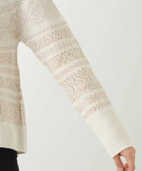 Leilian / レリアン ニット・セーター | フェアアイル柄ニットプルオーバー【Leilian WHITE LABEL】 | 詳細22