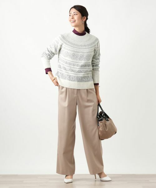 Leilian / レリアン ニット・セーター | フェアアイル柄ニットプルオーバー【Leilian WHITE LABEL】 | 詳細3