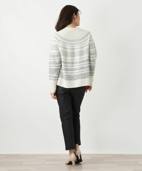 Leilian / レリアン ニット・セーター | フェアアイル柄ニットプルオーバー【Leilian WHITE LABEL】 | 詳細7