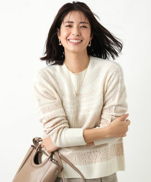 Leilian / レリアン ニット・セーター | フェアアイル柄ニットプルオーバー【Leilian WHITE LABEL】 | 詳細8