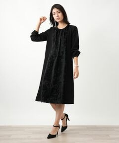 Leilian / レリアン ドレス | 異素材切り替えワンピース【セレモニー】【Leilian WHITE LABEL】