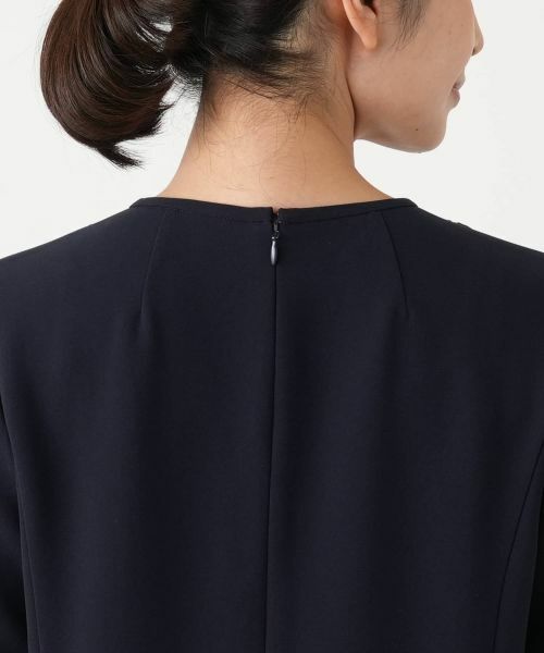 Leilian / レリアン ドレス | 異素材切り替えワンピース【セレモニー】【Leilian WHITE LABEL】 | 詳細18