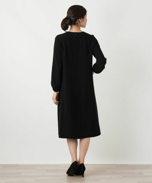 Leilian / レリアン ドレス | 異素材切り替えワンピース【セレモニー】【Leilian WHITE LABEL】 | 詳細7