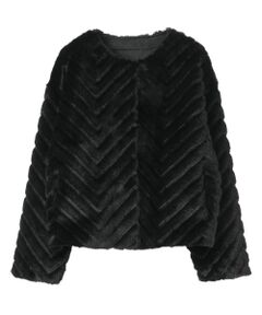 Leilian / レリアン テーラードジャケット | フェイクファージャケット【セレモニー】【Leilian WHITE LABEL】