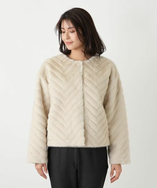 Leilian / レリアン テーラードジャケット | フェイクファージャケット【セレモニー】【Leilian WHITE LABEL】 | 詳細11