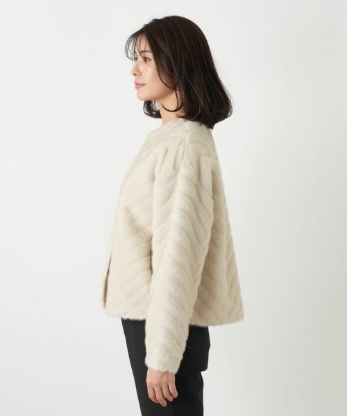 Leilian / レリアン テーラードジャケット | フェイクファージャケット【セレモニー】【Leilian WHITE LABEL】 | 詳細12