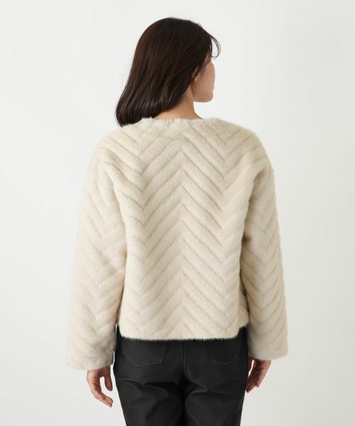 Leilian / レリアン テーラードジャケット | フェイクファージャケット【セレモニー】【Leilian WHITE LABEL】 | 詳細13