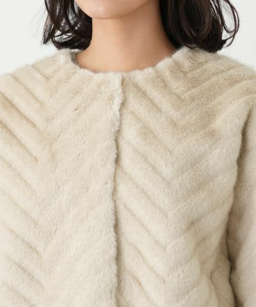 Leilian / レリアン テーラードジャケット | フェイクファージャケット【セレモニー】【Leilian WHITE LABEL】 | 詳細14