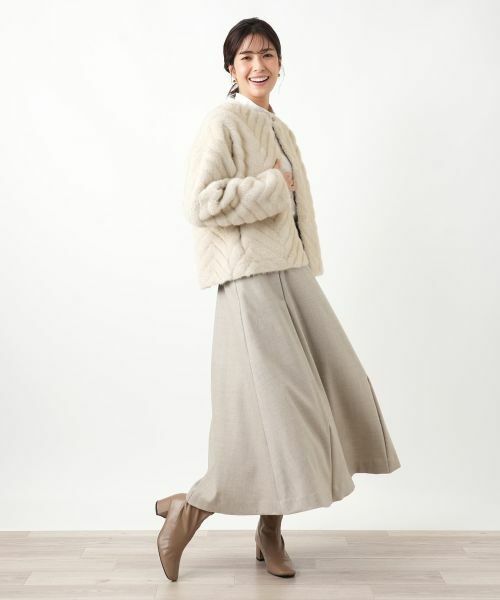 Leilian / レリアン テーラードジャケット | フェイクファージャケット【セレモニー】【Leilian WHITE LABEL】 | 詳細3