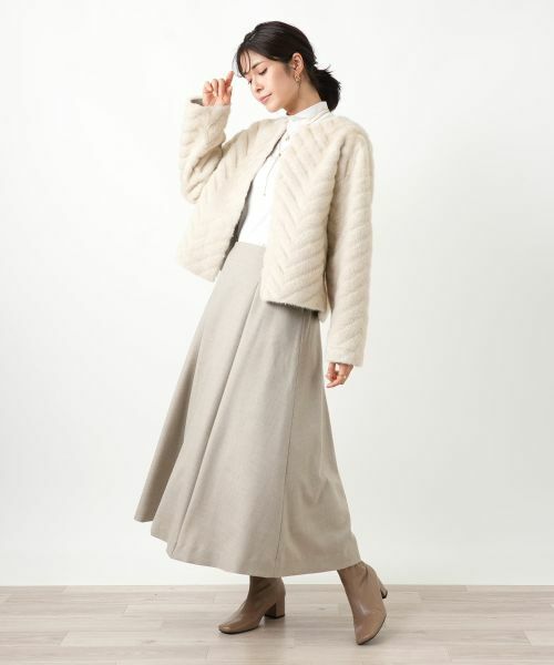 Leilian / レリアン テーラードジャケット | フェイクファージャケット【セレモニー】【Leilian WHITE LABEL】 | 詳細5