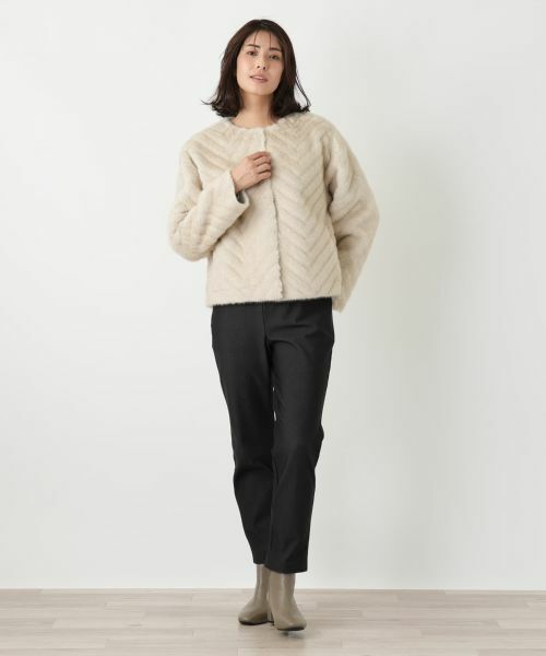 Leilian / レリアン テーラードジャケット | フェイクファージャケット【セレモニー】【Leilian WHITE LABEL】 | 詳細7