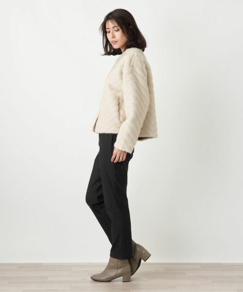 Leilian / レリアン テーラードジャケット | フェイクファージャケット【セレモニー】【Leilian WHITE LABEL】 | 詳細8