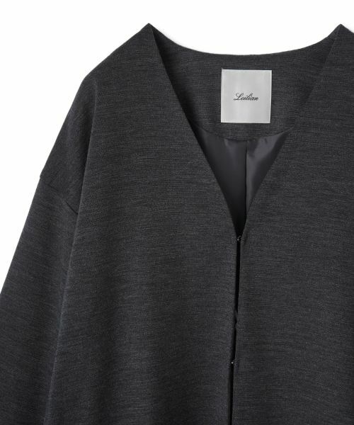 Leilian / レリアン その他アウター | ノーカラーVネックコート | 詳細2