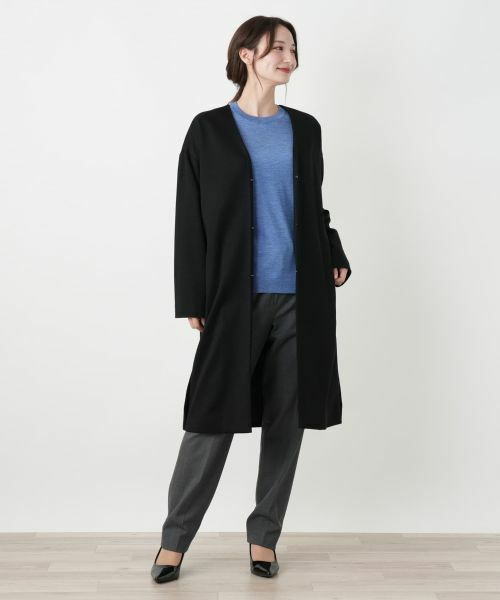 Leilian / レリアン その他アウター | ノーカラーVネックコート | 詳細4