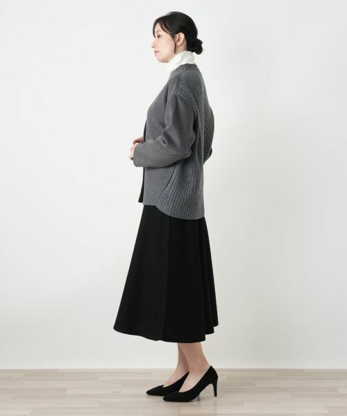 Leilian / レリアン テーラードジャケット | 異素材切替ノーカラージャケット | 詳細8