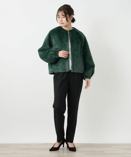 Leilian / レリアン テーラードジャケット | フェイクファーブルゾン | 詳細1