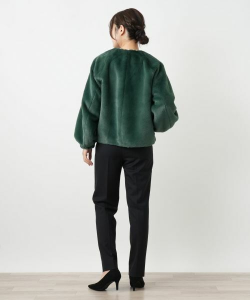 Leilian / レリアン テーラードジャケット | フェイクファーブルゾン | 詳細3