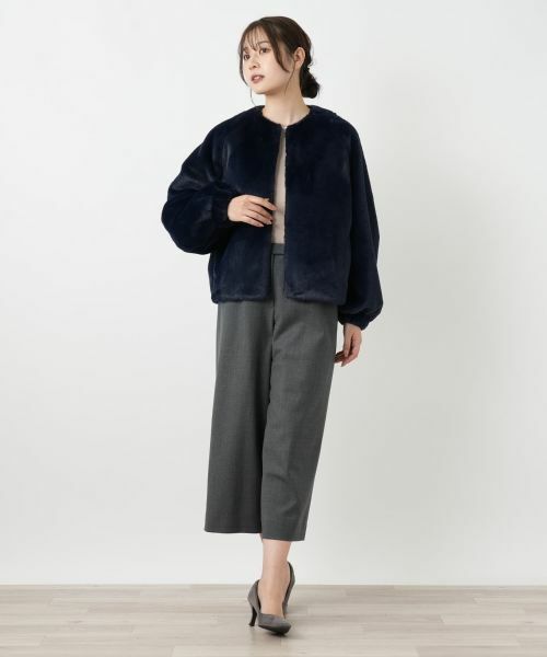 Leilian / レリアン テーラードジャケット | フェイクファーブルゾン | 詳細4