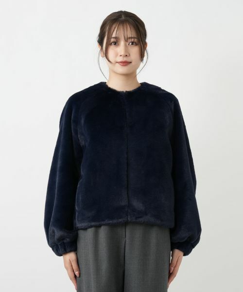 Leilian / レリアン テーラードジャケット | フェイクファーブルゾン | 詳細7
