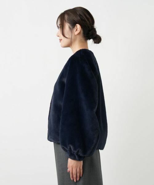 Leilian / レリアン テーラードジャケット | フェイクファーブルゾン | 詳細8