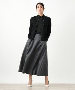 Leilian / レリアン ミニ・ひざ丈スカート | タックフレアスカート