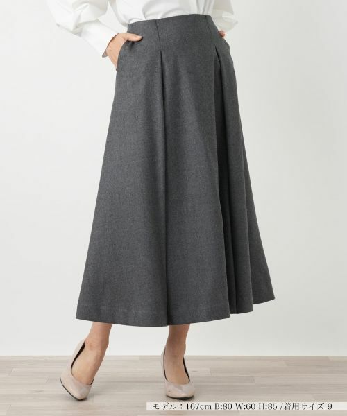 Leilian / レリアン ミニ・ひざ丈スカート | タックフレアスカート | 詳細13