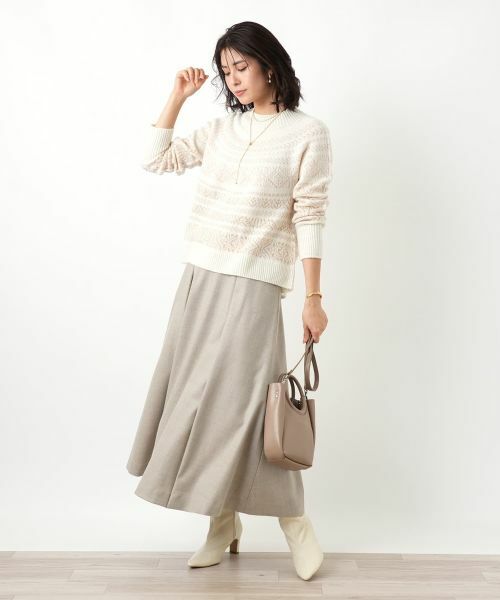 Leilian / レリアン ミニ・ひざ丈スカート | タックフレアスカート | 詳細18