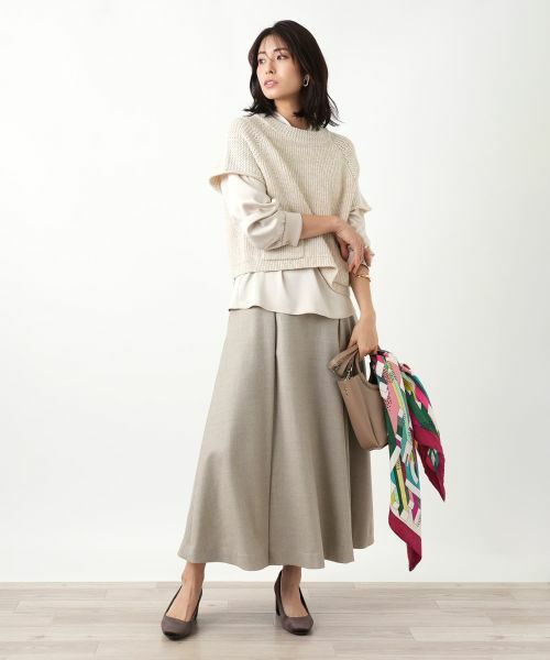 Leilian / レリアン ミニ・ひざ丈スカート | タックフレアスカート | 詳細24