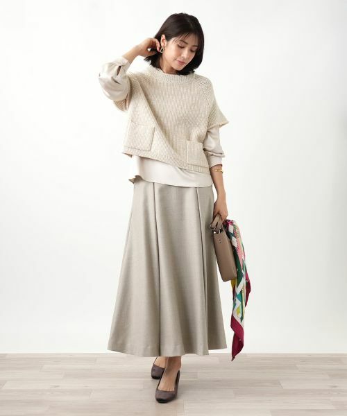 Leilian / レリアン ミニ・ひざ丈スカート | タックフレアスカート | 詳細25