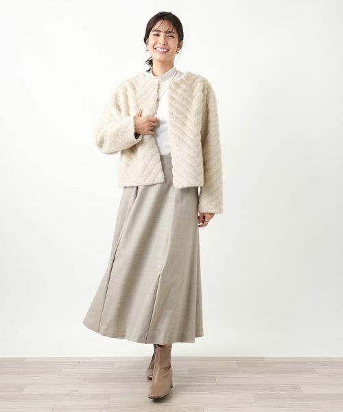 Leilian / レリアン ミニ・ひざ丈スカート | タックフレアスカート | 詳細29