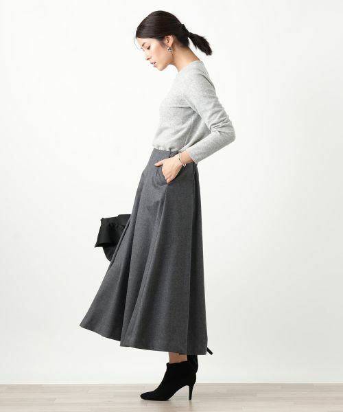 Leilian / レリアン ミニ・ひざ丈スカート | タックフレアスカート | 詳細5