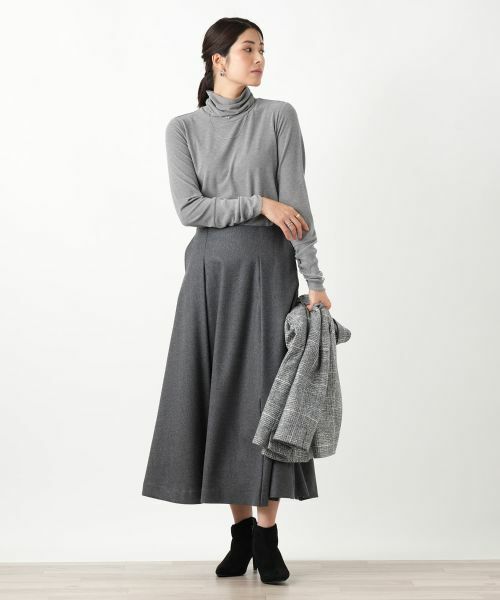 Leilian / レリアン ミニ・ひざ丈スカート | タックフレアスカート | 詳細7