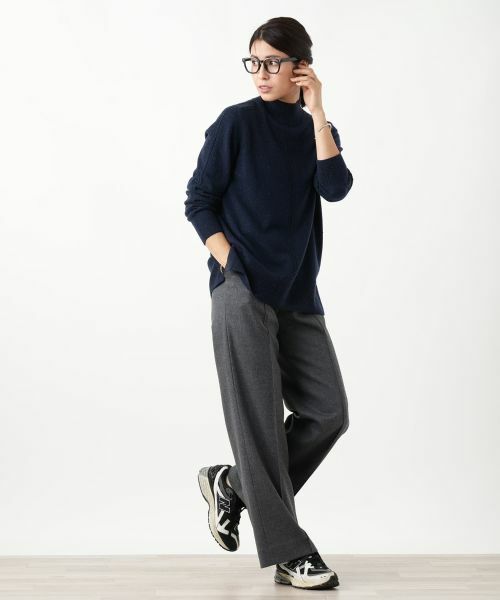 Leilian / レリアン その他パンツ | センタープレスパンツ(グレー)