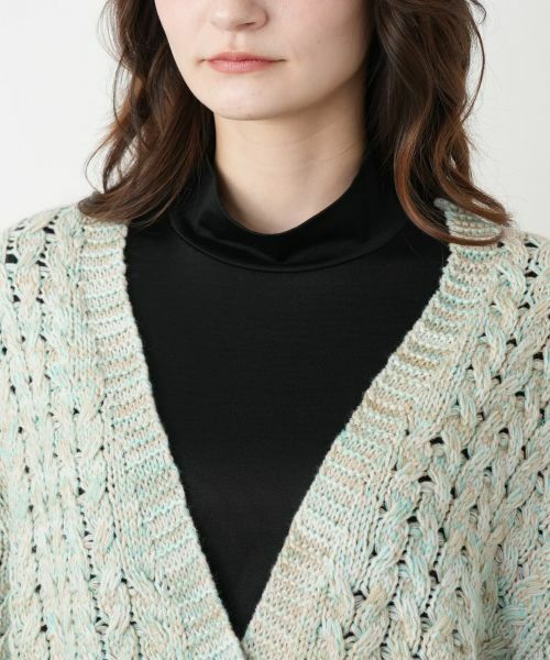 Leilian / レリアン カーディガン・ボレロ | ミックスニットVネックカーディガン | 詳細13