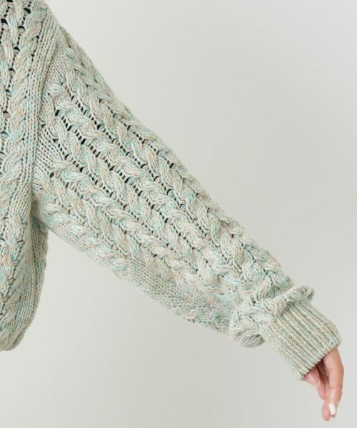 Leilian / レリアン カーディガン・ボレロ | ミックスニットVネックカーディガン | 詳細15