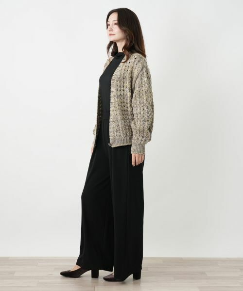Leilian / レリアン カーディガン・ボレロ | ミックスニットVネックカーディガン | 詳細2