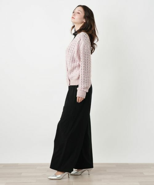 Leilian / レリアン カーディガン・ボレロ | ミックスニットVネックカーディガン | 詳細5