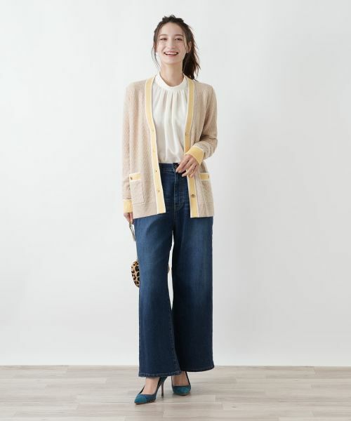 Leilian/レリアン ワイドデニムパンツ【L JEANS】 ブルー系 11(L)