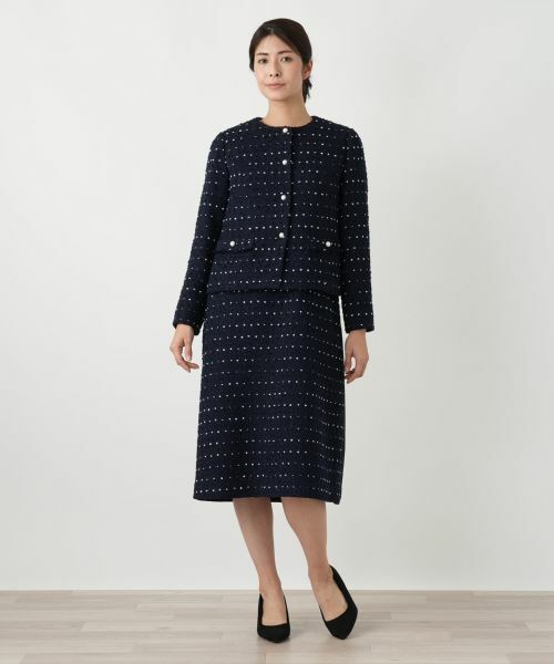 Leilian / レリアン テーラードジャケット | ドットツイードジャケット【セレモニー】【Leilian WHITE LABEL】 | 詳細14