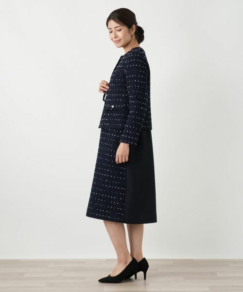 Leilian / レリアン テーラードジャケット | ドットツイードジャケット【セレモニー】【Leilian WHITE LABEL】 | 詳細15