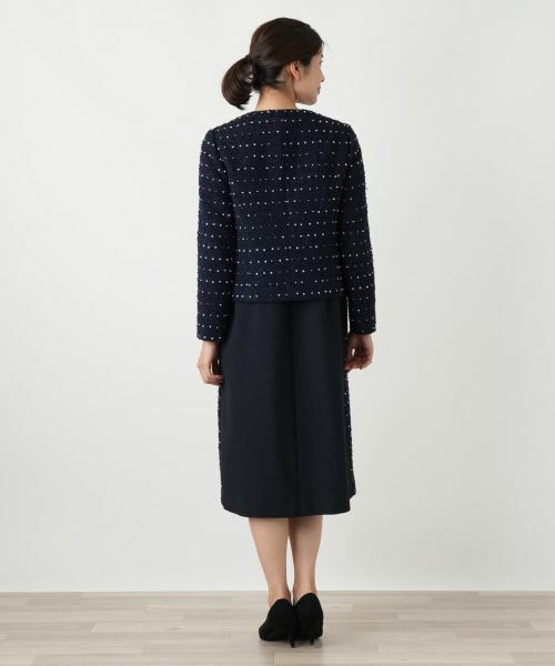 Leilian / レリアン テーラードジャケット | ドットツイードジャケット【セレモニー】【Leilian WHITE LABEL】 | 詳細16