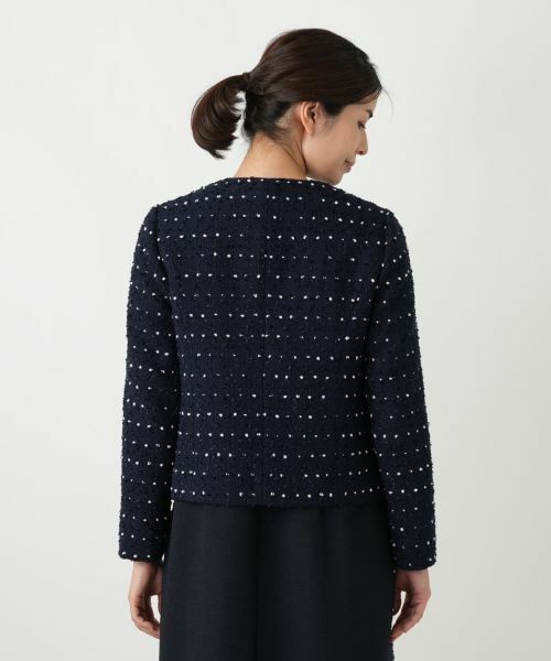 Leilian / レリアン テーラードジャケット | ドットツイードジャケット【セレモニー】【Leilian WHITE LABEL】 | 詳細19