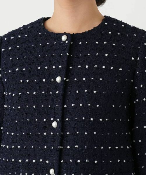 Leilian / レリアン テーラードジャケット | ドットツイードジャケット【セレモニー】【Leilian WHITE LABEL】 | 詳細20